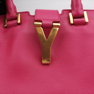 Pre-owned Yves Saint Laurent Y Ligne Petit Cabas Pink Leather 311210 shoulderbag | stylenewstar