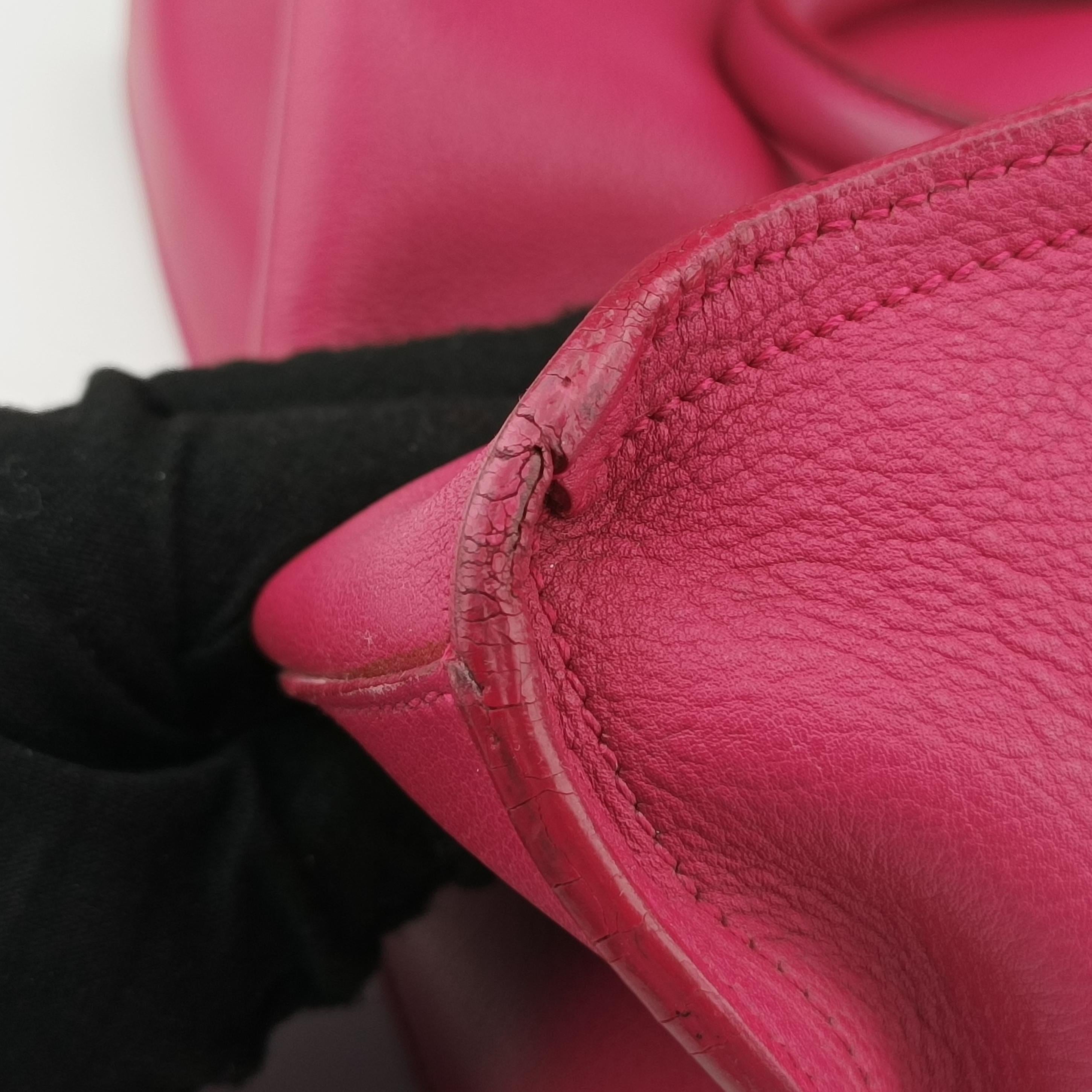 Pre-owned Yves Saint Laurent Y Ligne Petit Cabas Pink Leather 311210 shoulderbag | stylenewstar