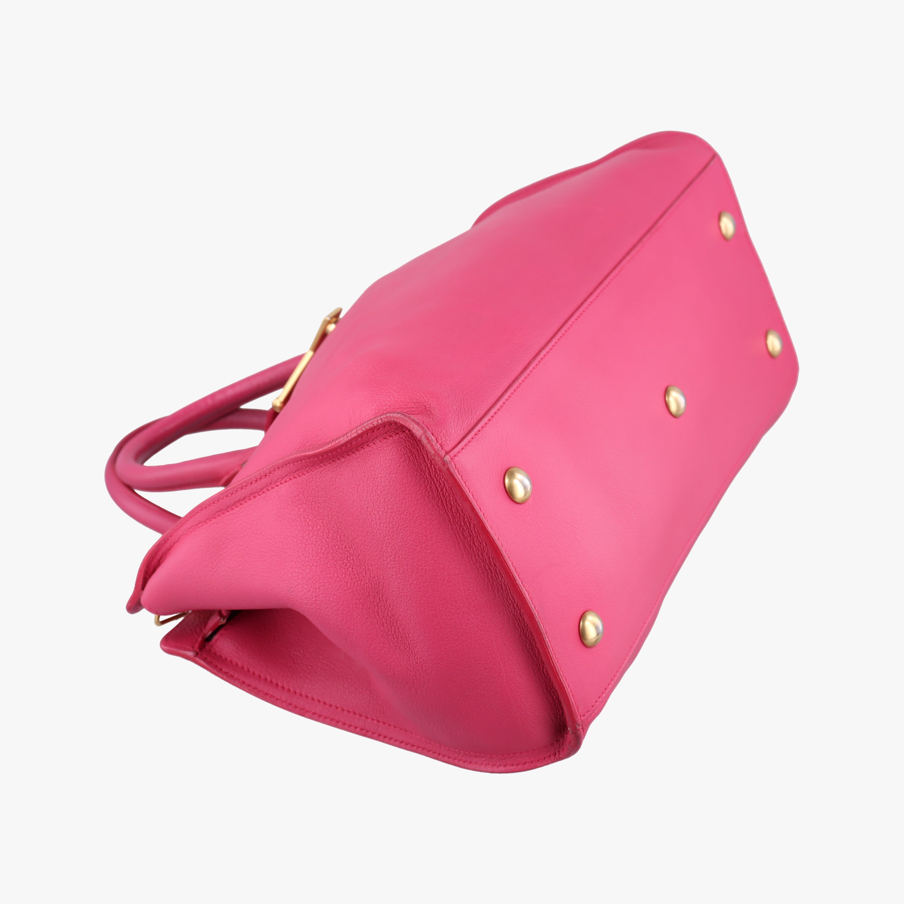 Pre-owned Yves Saint Laurent Y Ligne Petit Cabas Pink Leather 311210 shoulderbag | stylenewstar