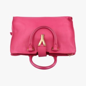 Pre-owned Yves Saint Laurent Y Ligne Petit Cabas Pink Leather 311210 shoulderbag | stylenewstar