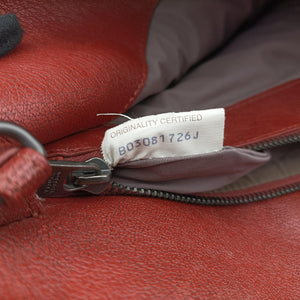 Pre-owned Bottega Veneta Intrecciato Brown×burgundy×red lambskin  handbag | stylenewstar
