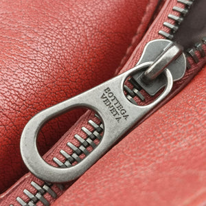 Pre-owned Bottega Veneta Intrecciato Brown×burgundy×red lambskin  handbag | stylenewstar