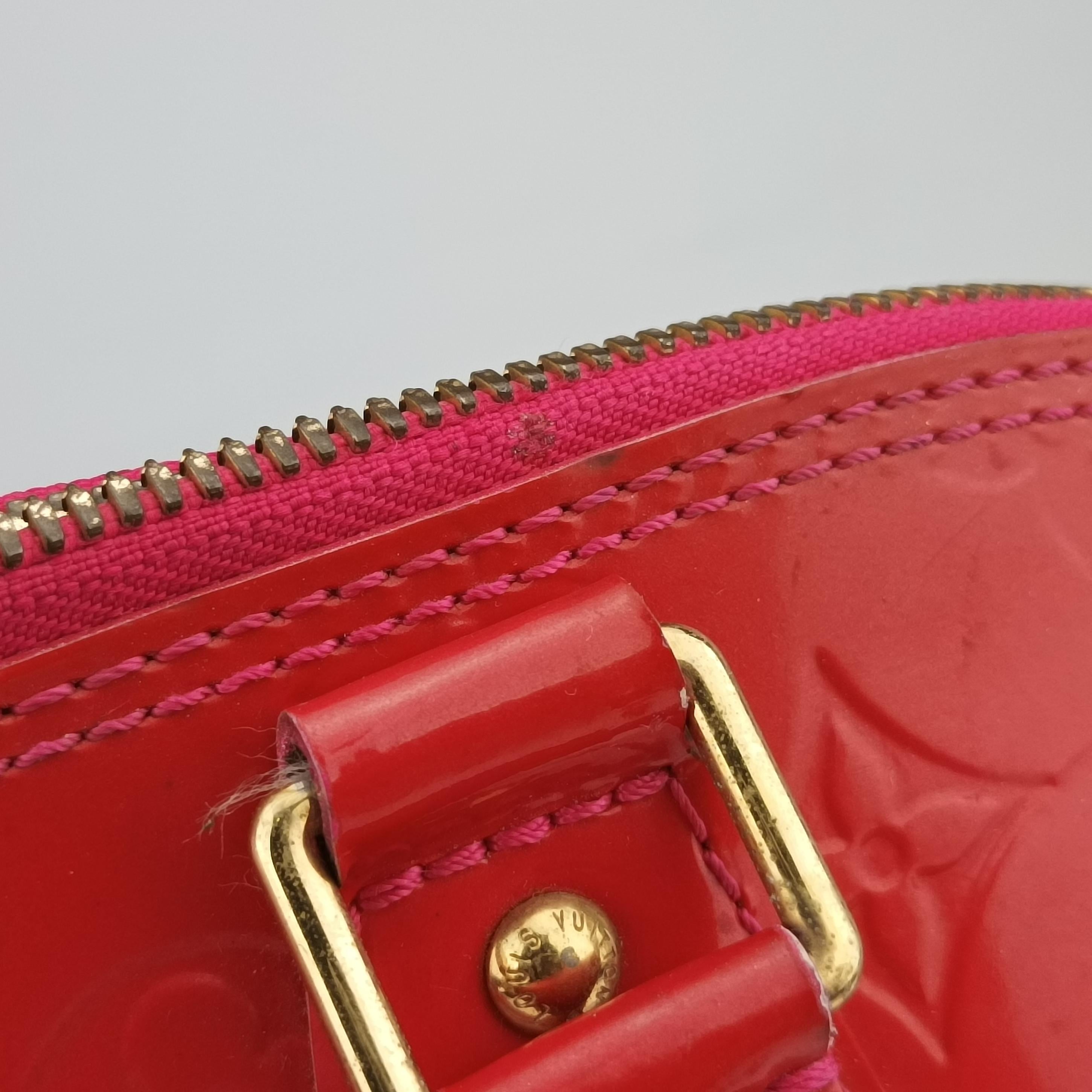 Pre-owned Louis Vuitton Alma GM Rose Pop Vernis M93625 handbag | stylenewstar