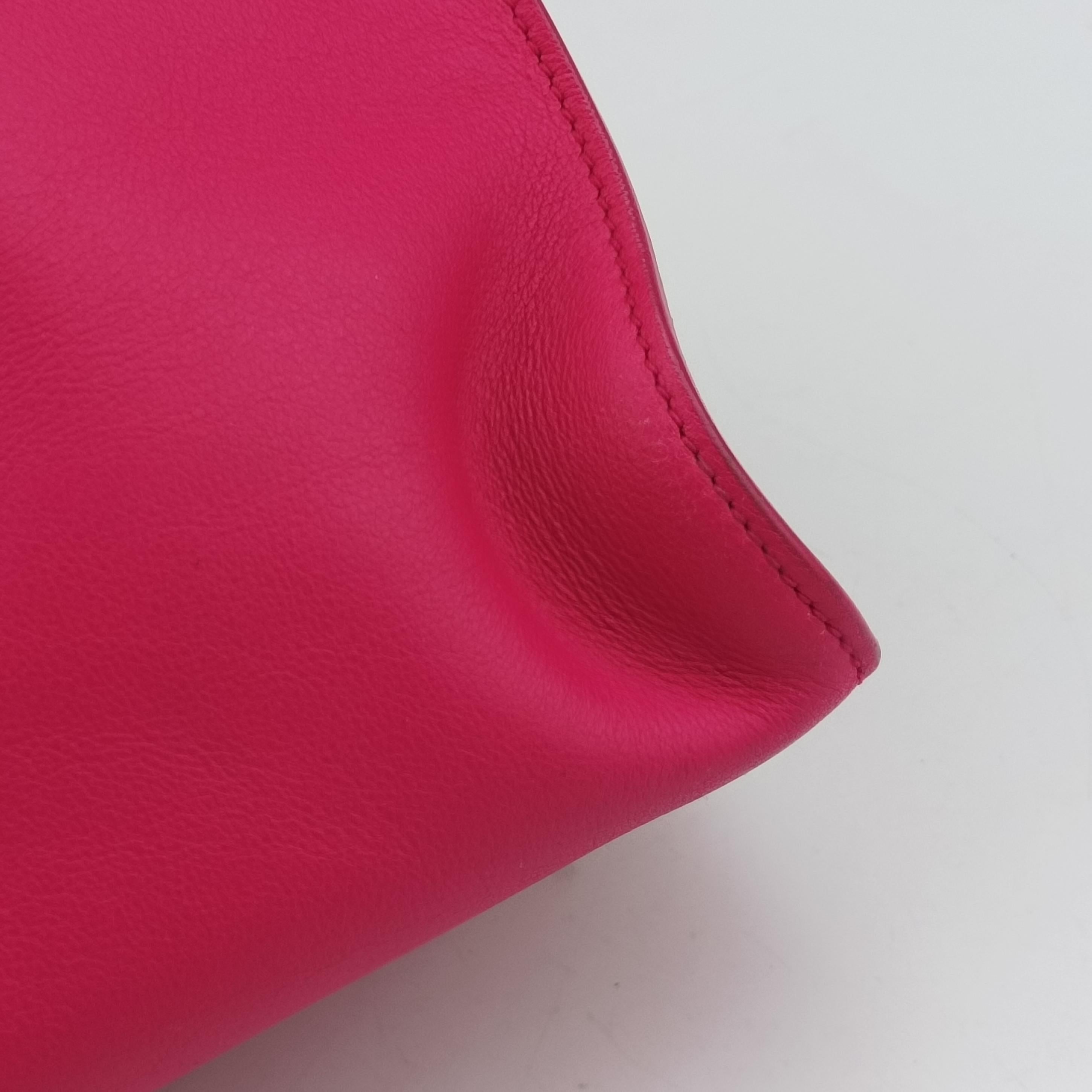 Pre-owned Yves Saint Laurent BABY CABAS Pink Leather 394461 shoulderbag | stylenewstar