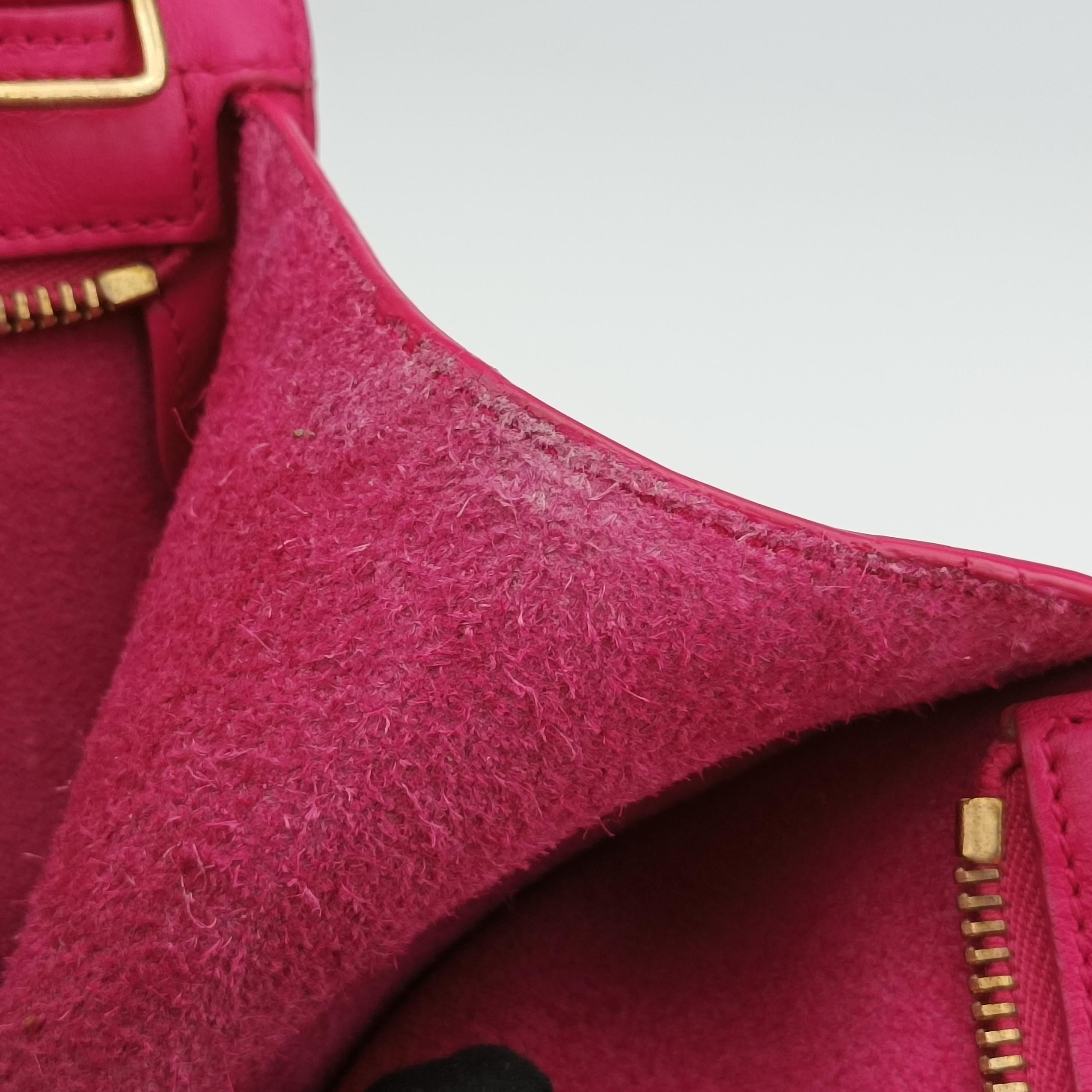 Pre-owned Yves Saint Laurent BABY CABAS Pink Leather 394461 shoulderbag | stylenewstar