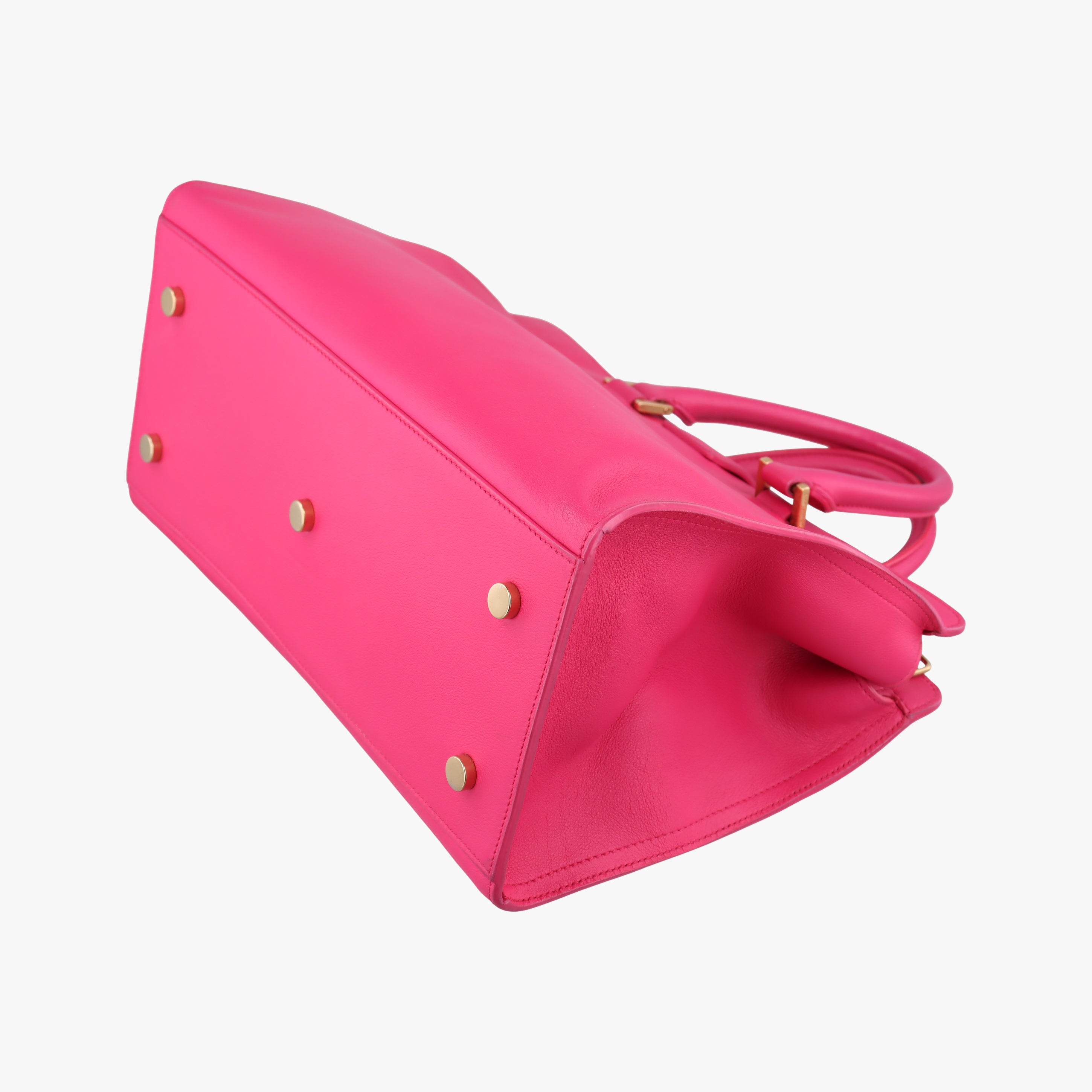 Pre-owned Yves Saint Laurent BABY CABAS Pink Leather 394461 shoulderbag | stylenewstar