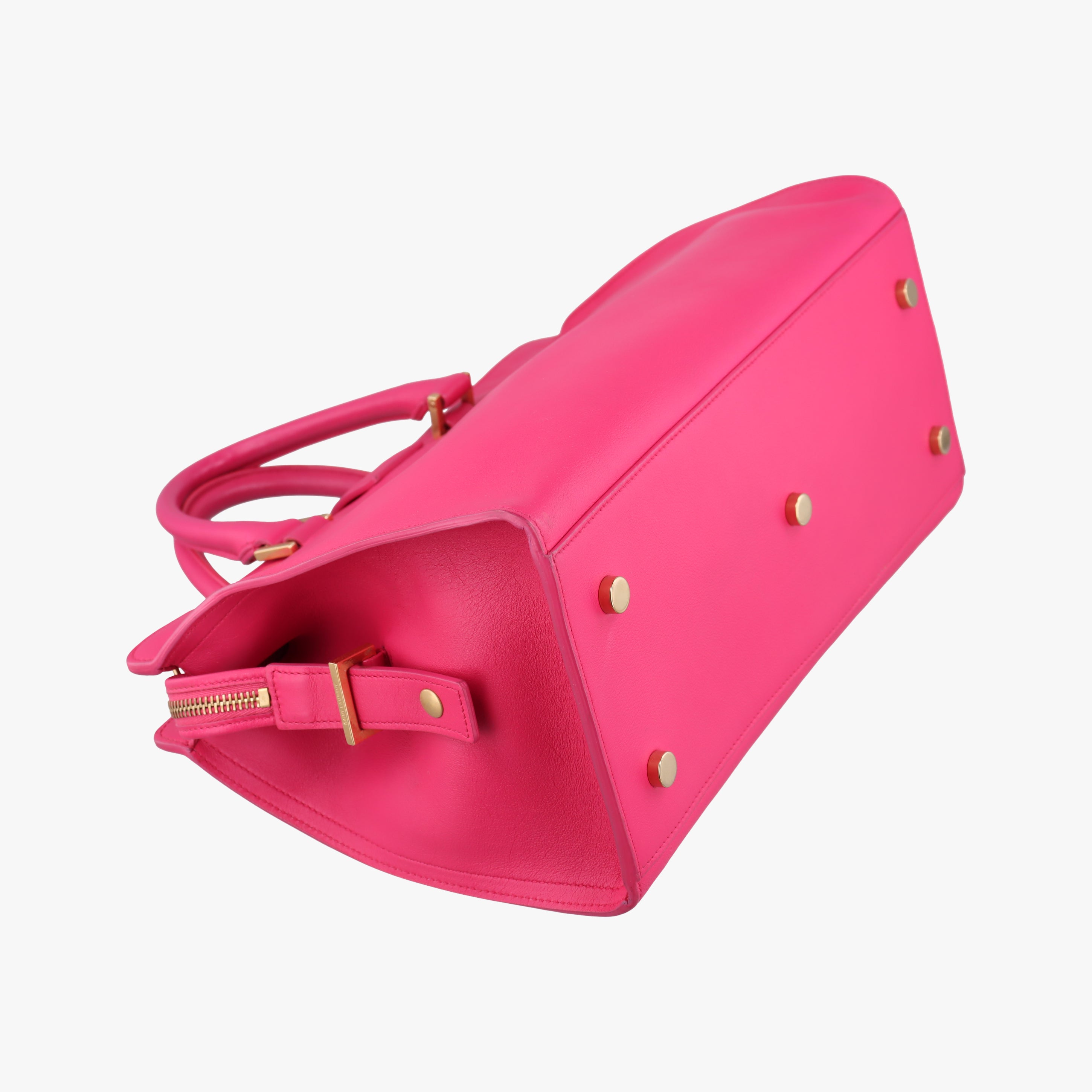 Pre-owned Yves Saint Laurent BABY CABAS Pink Leather 394461 shoulderbag | stylenewstar