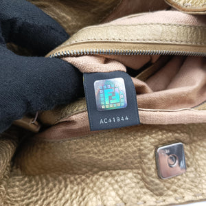 Pre-owned Fendi Selleria Golden Leather 8BR489 shoulderbag | stylenewstar