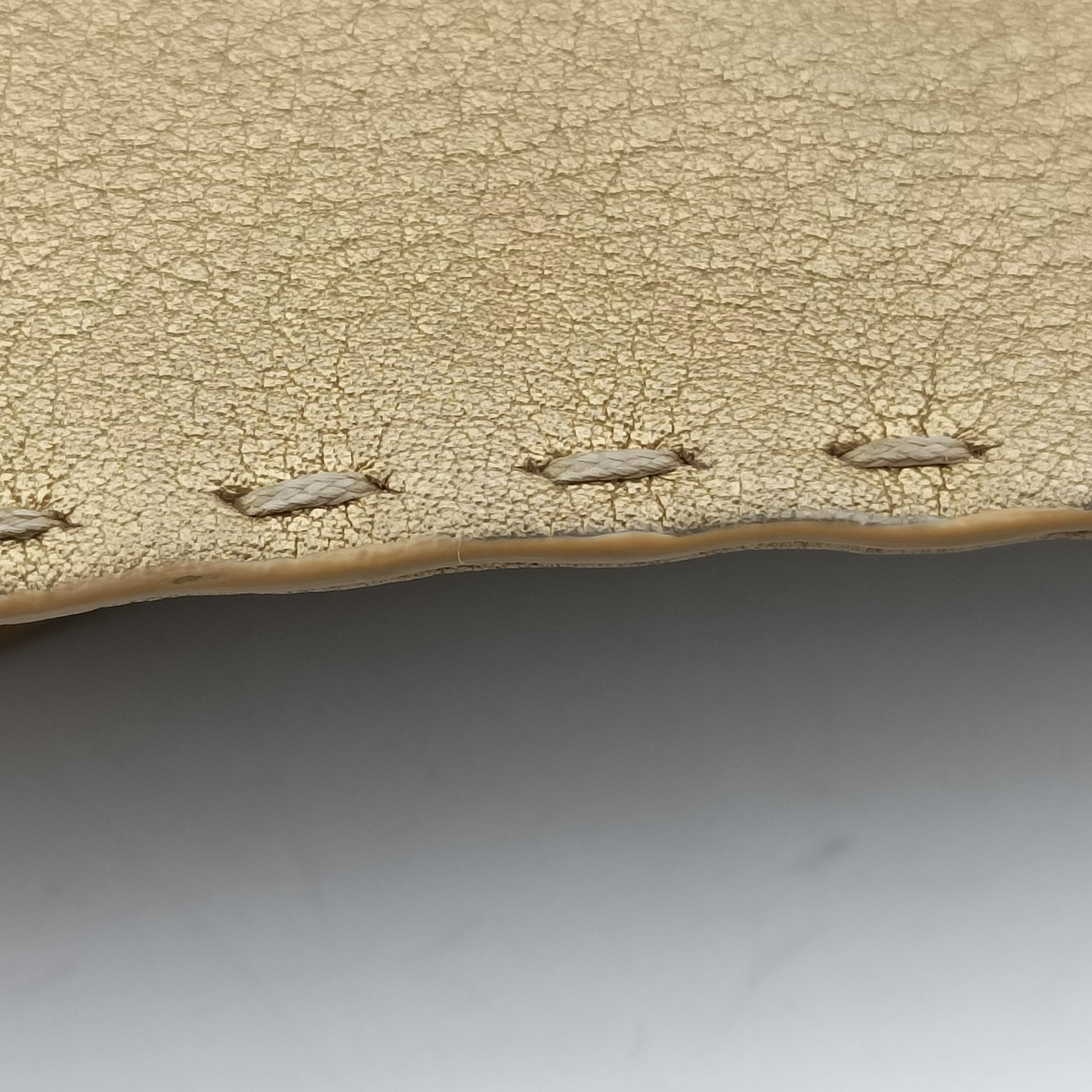 Pre-owned Fendi Selleria Golden Leather 8BR489 shoulderbag | stylenewstar