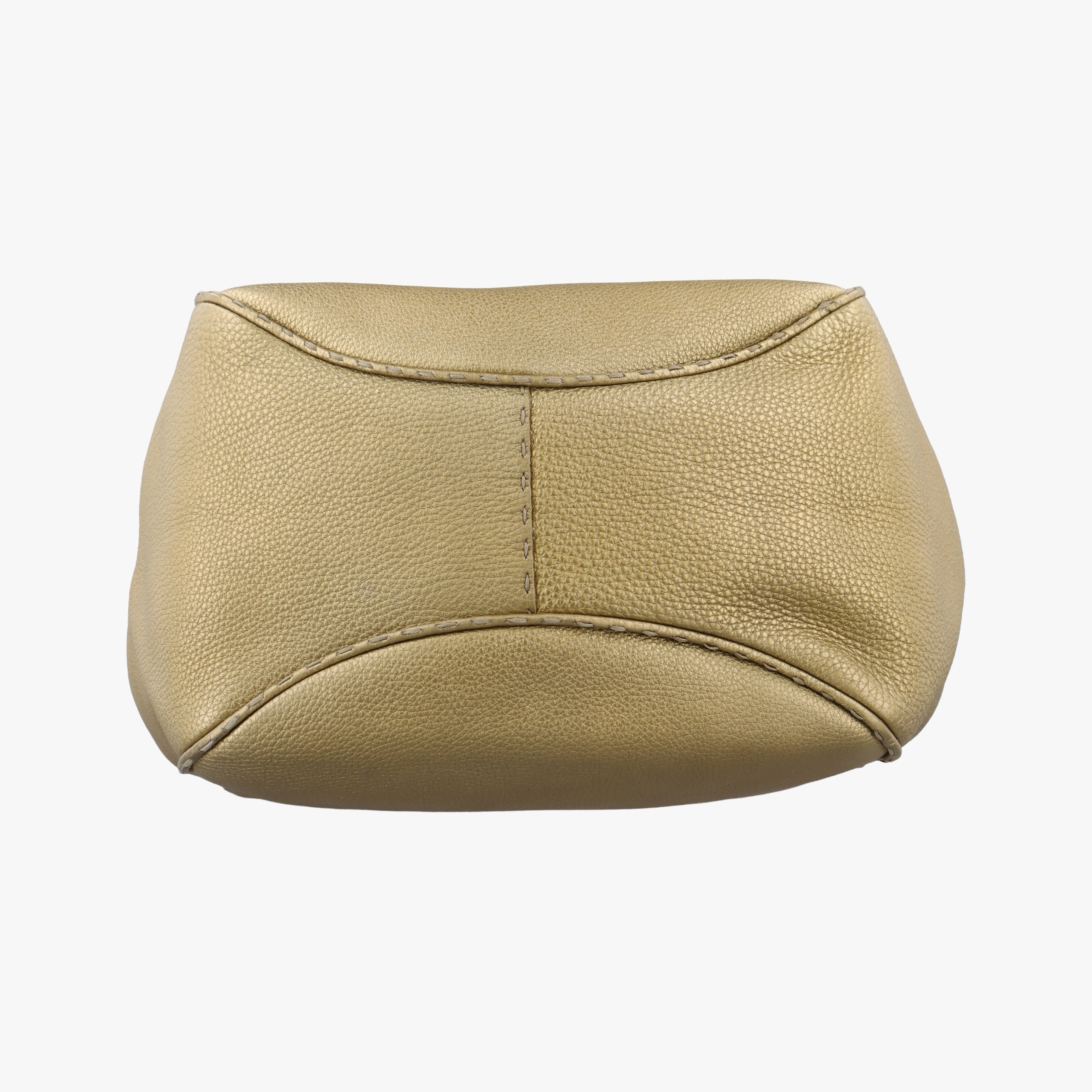 Pre-owned Fendi Selleria Golden Leather 8BR489 shoulderbag | stylenewstar