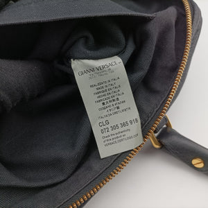 Secondhand VERSACE La Medusa Palazzo bowling Black Leather  shoulderbag | stylenewstar