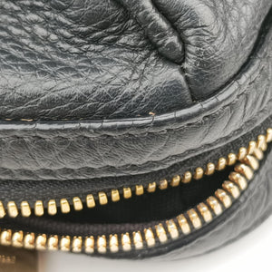 Secondhand VERSACE La Medusa Palazzo bowling Black Leather  shoulderbag | stylenewstar