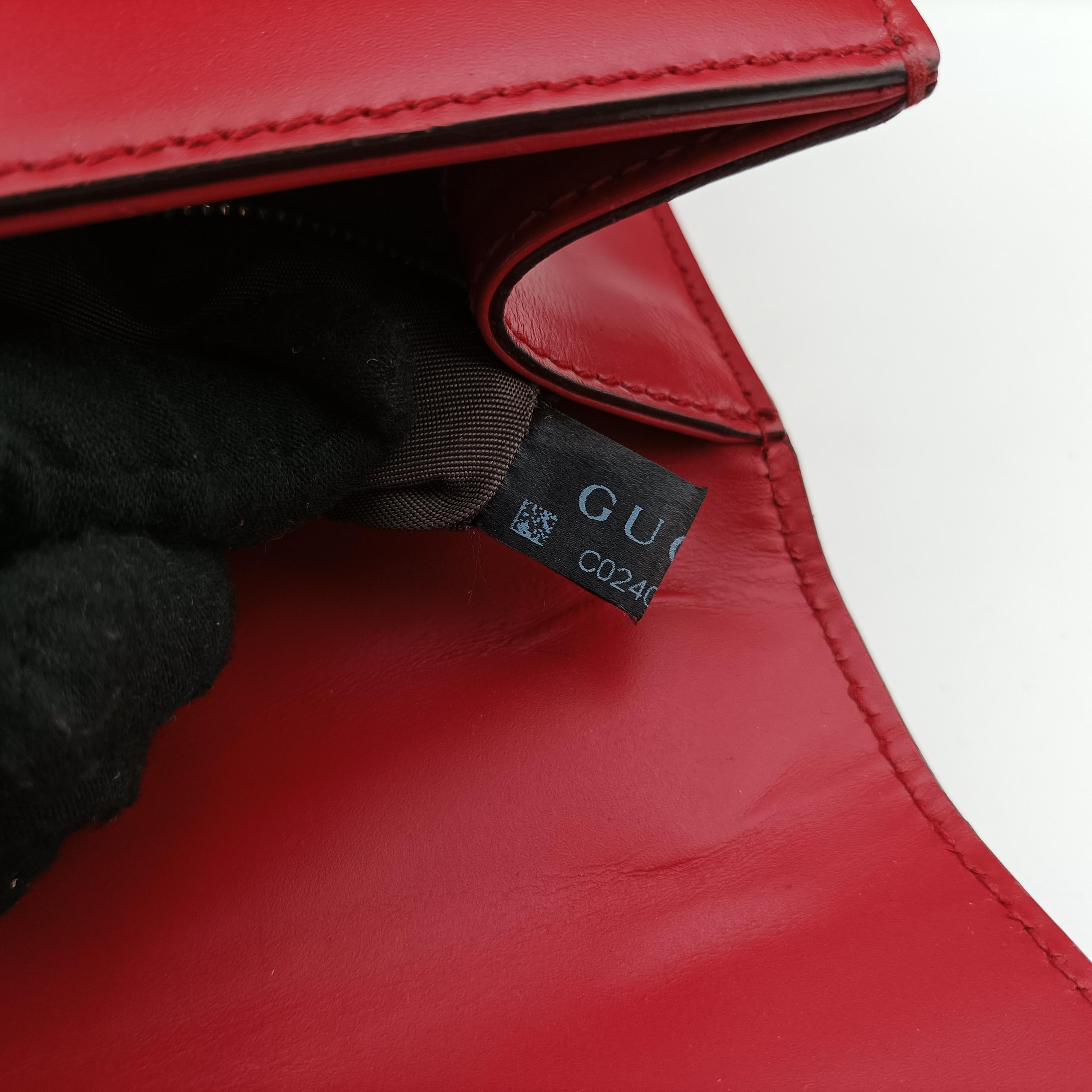 Secondhand Gucci Sylvie Red×navy Leather 421882 shoulderbag | stylenewstar