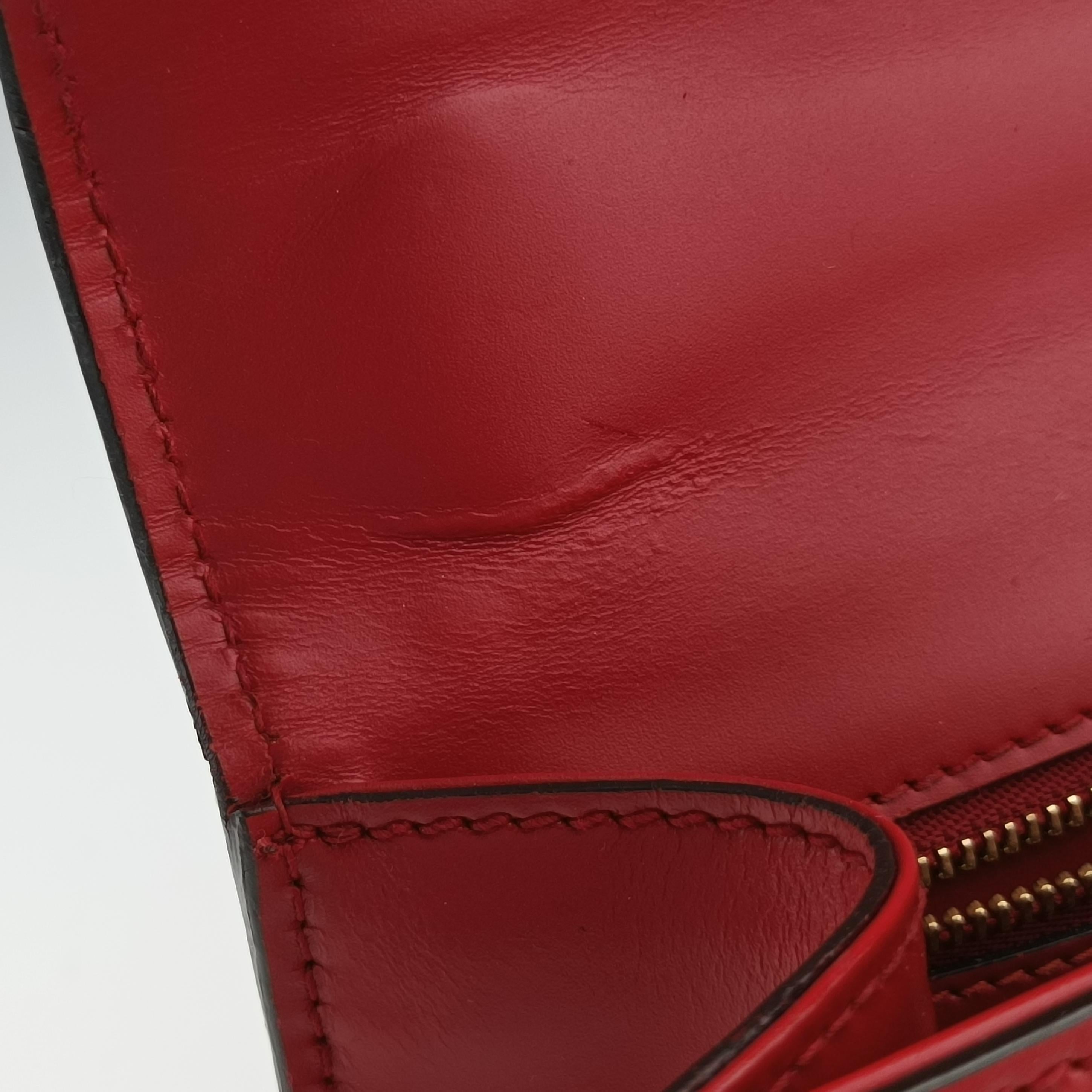 Secondhand Gucci Sylvie Red×navy Leather 421882 shoulderbag | stylenewstar