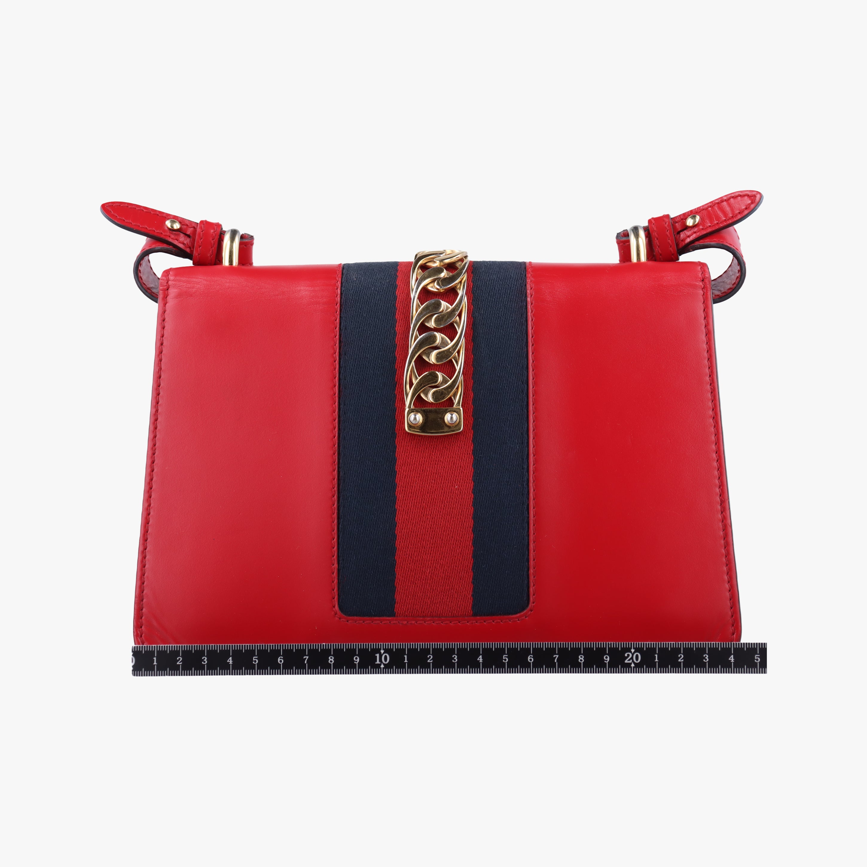 Secondhand Gucci Sylvie Red×navy Leather 421882 shoulderbag | stylenewstar