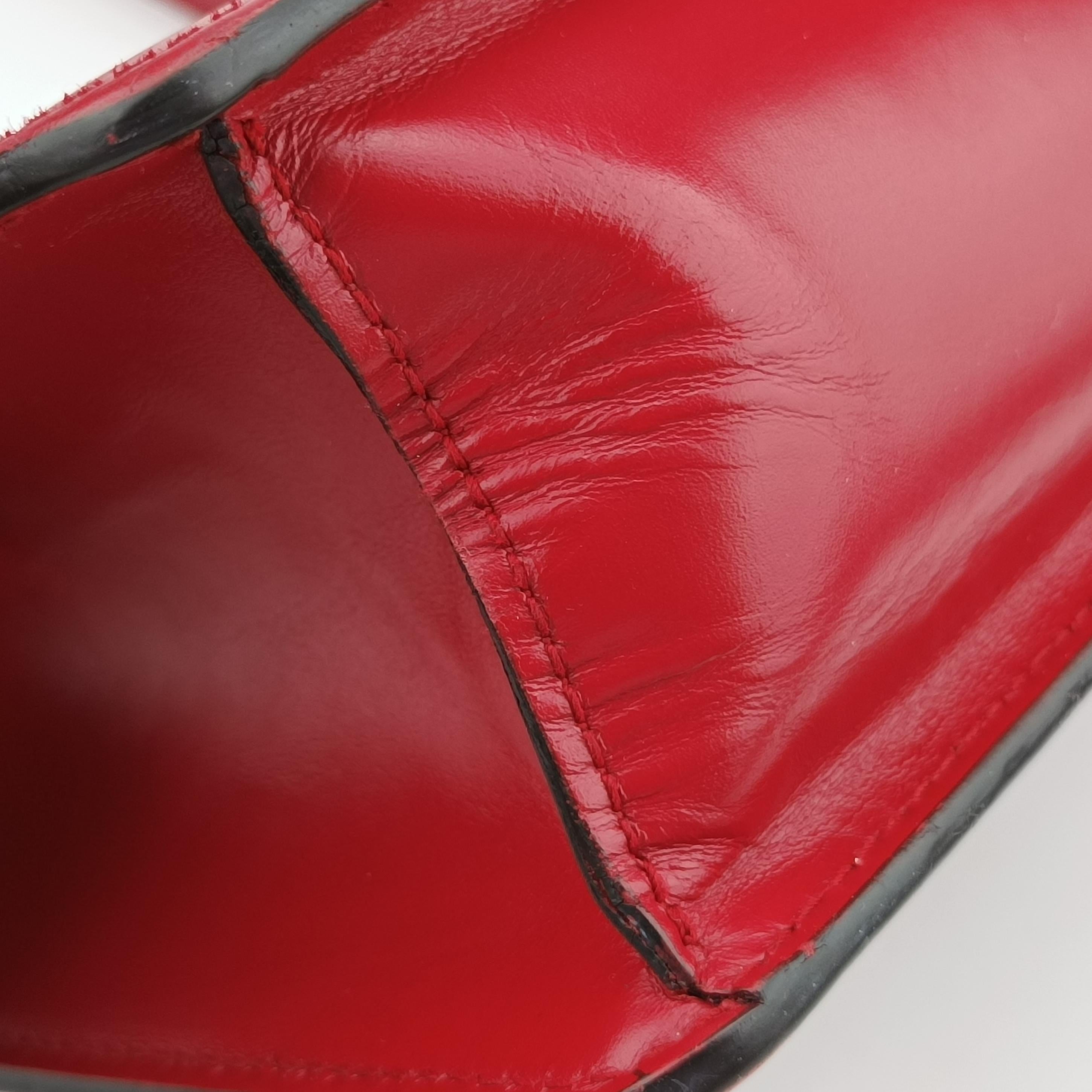 Secondhand Gucci Sylvie Red×navy Leather 421882 shoulderbag | stylenewstar