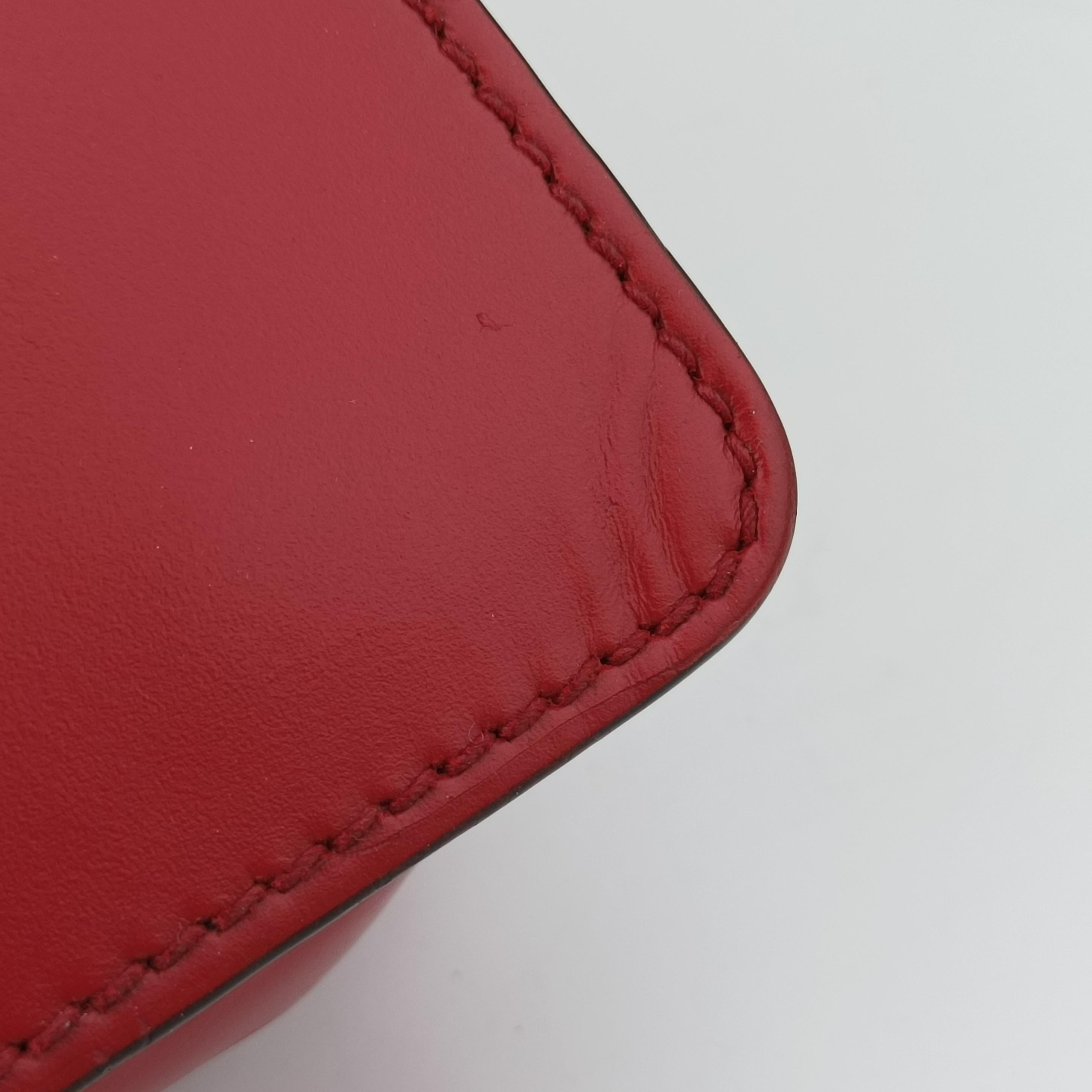 Secondhand Gucci Sylvie Red×navy Leather 421882 shoulderbag | stylenewstar