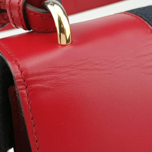Secondhand Gucci Sylvie Red×navy Leather 421882 shoulderbag | stylenewstar