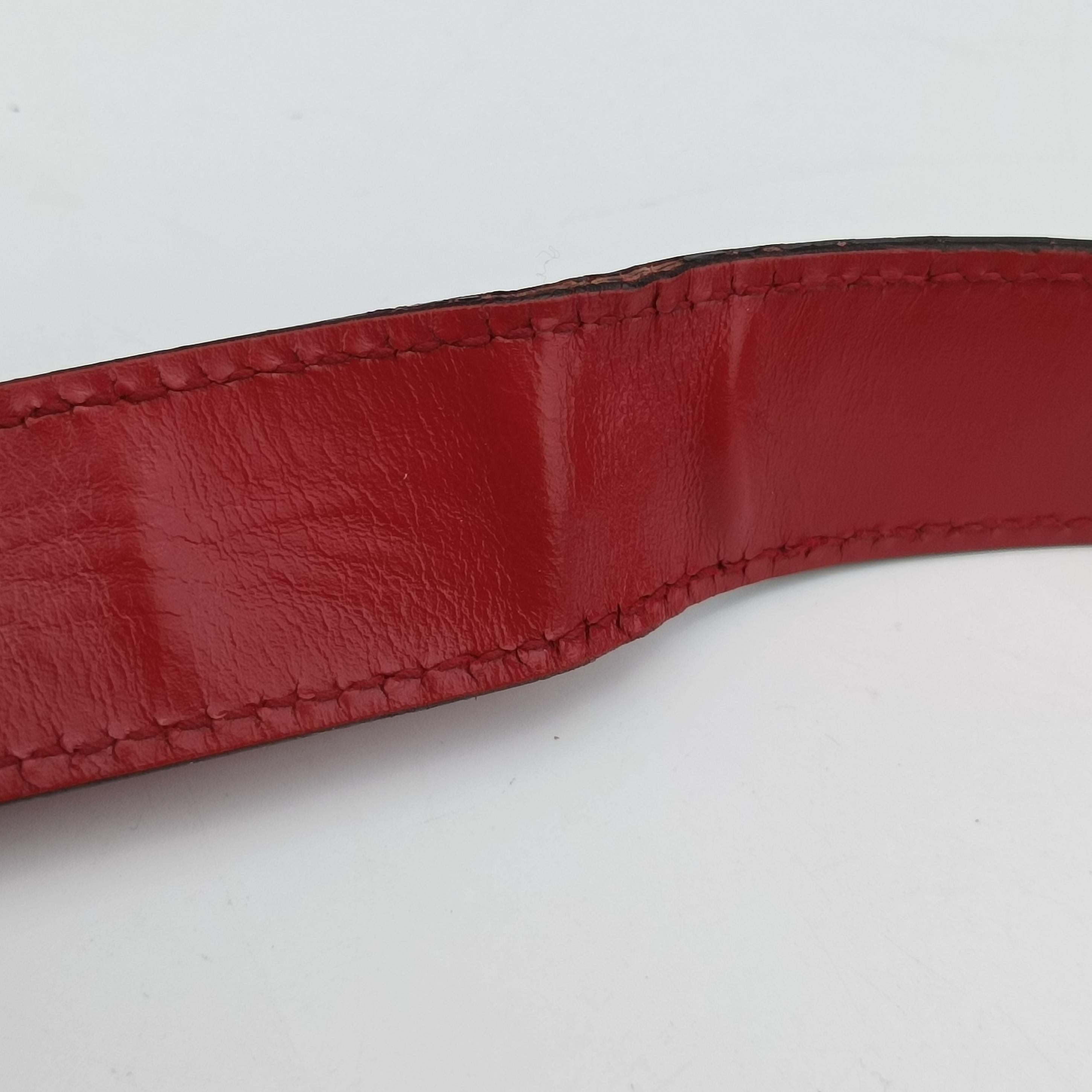 Secondhand Gucci Sylvie Red×navy Leather 421882 shoulderbag | stylenewstar