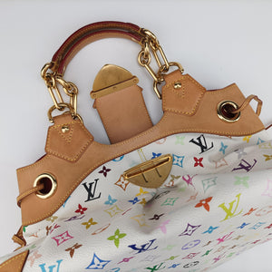 Secondhand Louis Vuitton URSULA white Monogram Multicolor M40123 handbag | stylenewstar