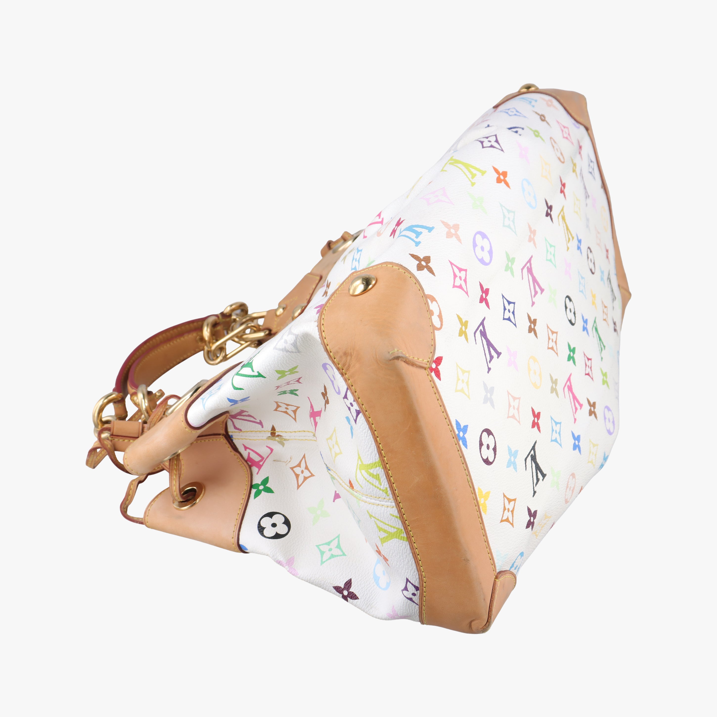Secondhand Louis Vuitton URSULA white Monogram Multicolor M40123 handbag | stylenewstar