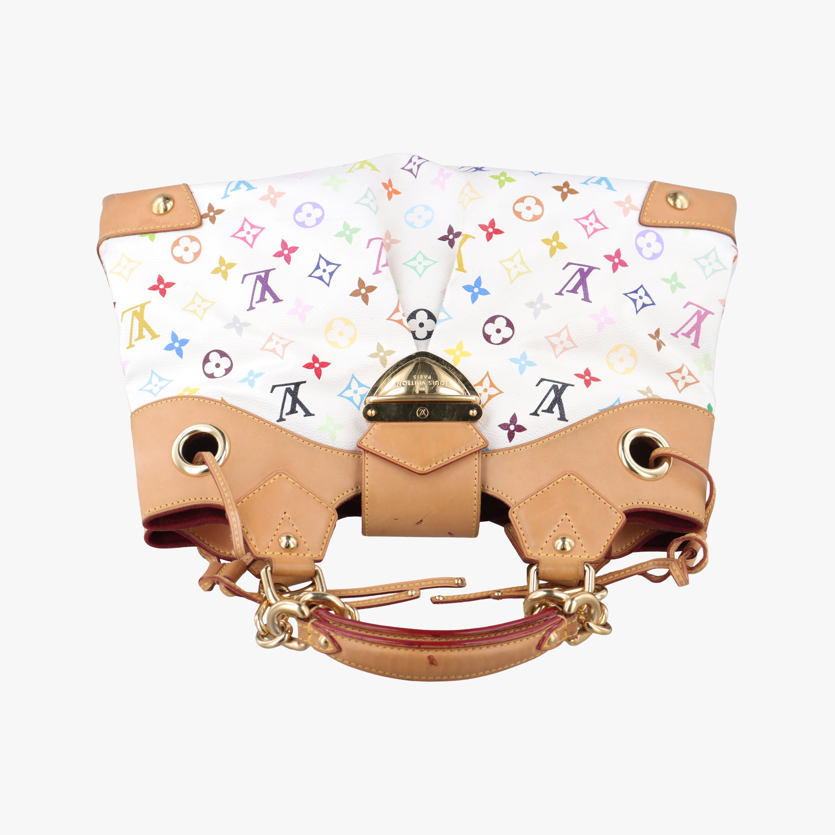 Secondhand Louis Vuitton URSULA white Monogram Multicolor M40123 handbag | stylenewstar