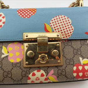 Pre-owned Gucci Padlock Beige x Blue x Multicolor PVC coated canvas 409487 shoulderbag | stylenewstar