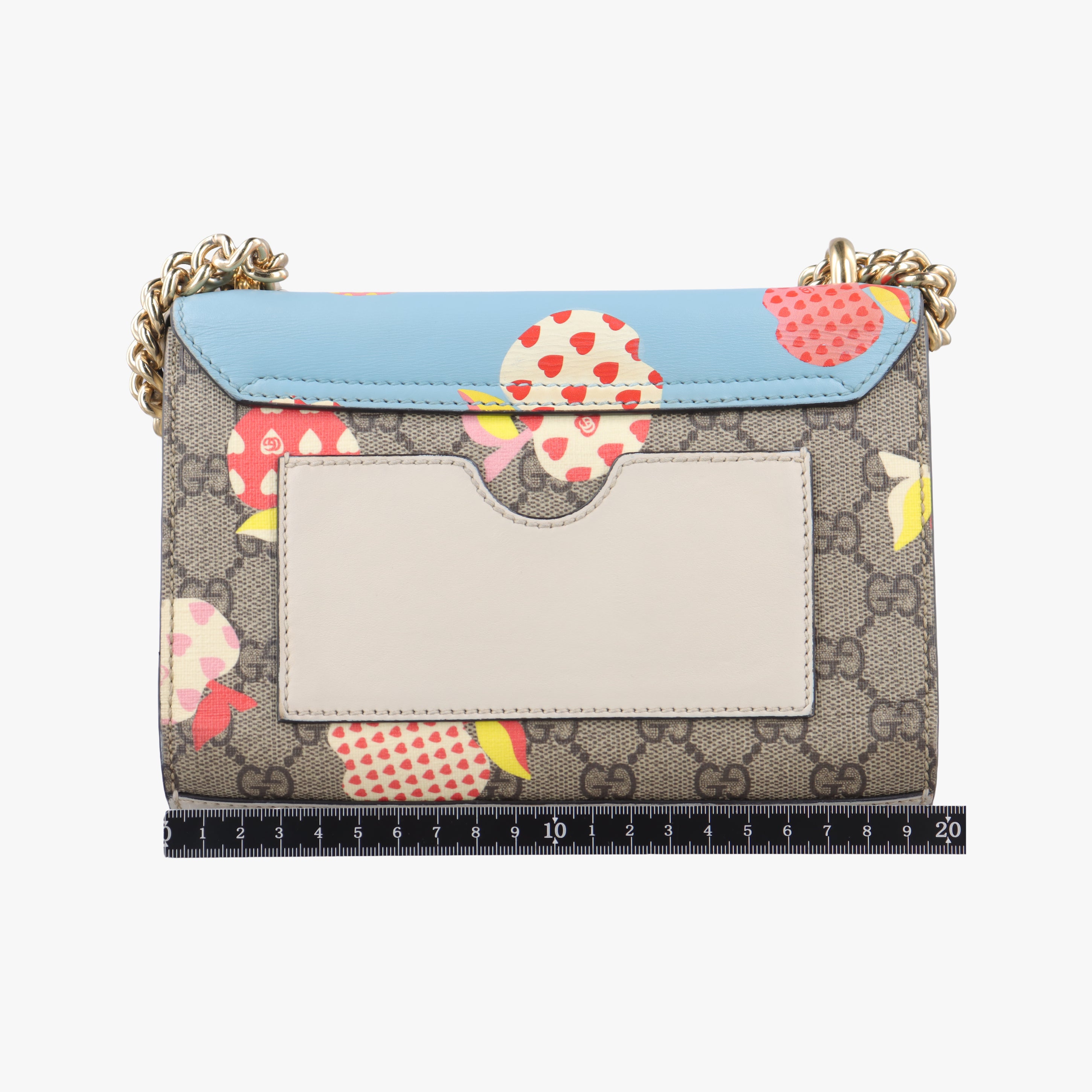 Pre-owned Gucci Padlock Beige x Blue x Multicolor PVC coated canvas 409487 shoulderbag | stylenewstar