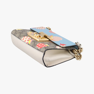 Pre-owned Gucci Padlock Beige x Blue x Multicolor PVC coated canvas 409487 shoulderbag | stylenewstar