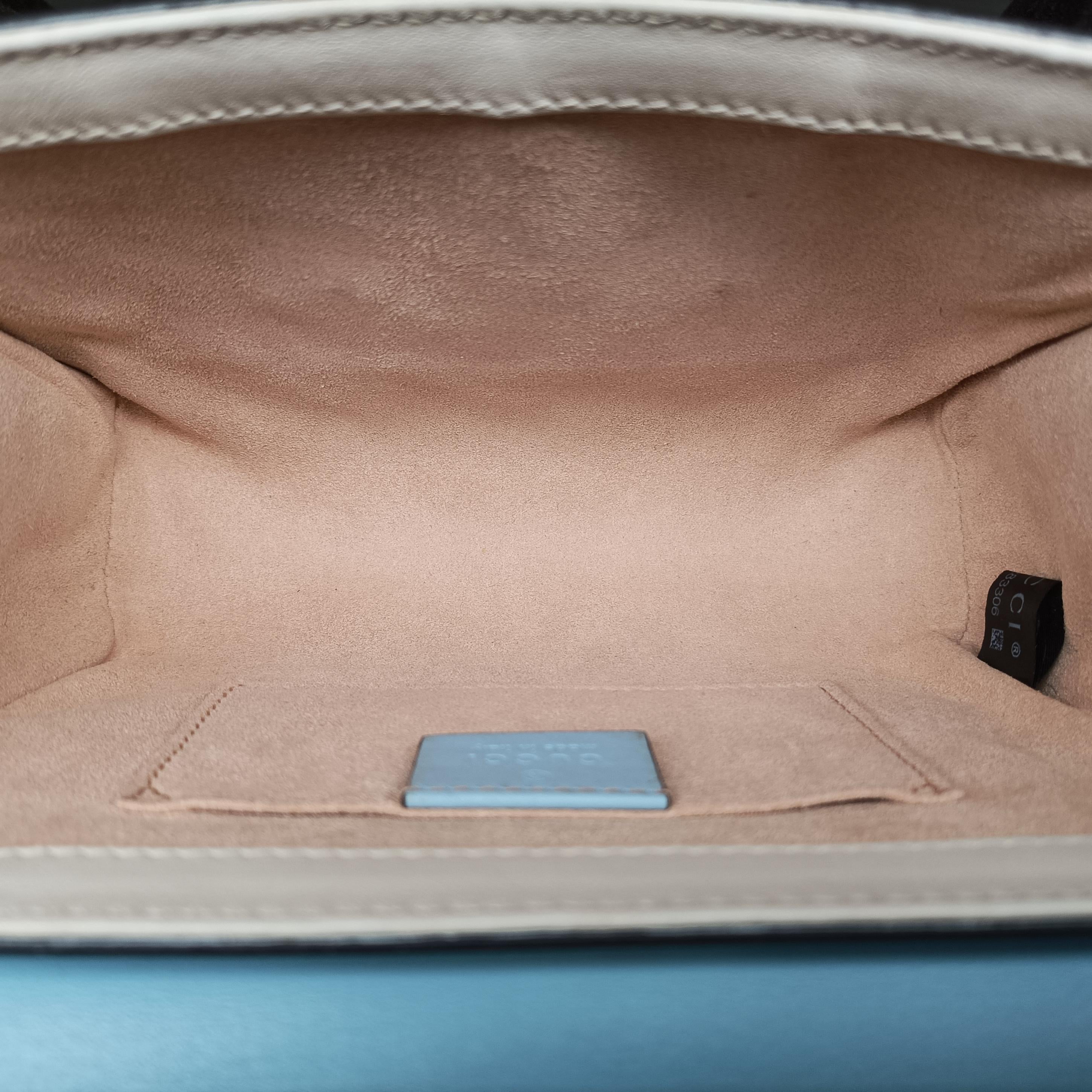 Pre-owned Gucci Padlock Beige x Blue x Multicolor PVC coated canvas 409487 shoulderbag | stylenewstar