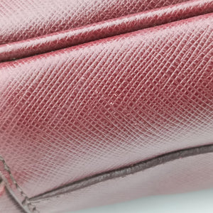 Pre-owned Prada Business Briefcase Burgundy SAFFIANO Leather 2VE011 handbag | stylenewstar