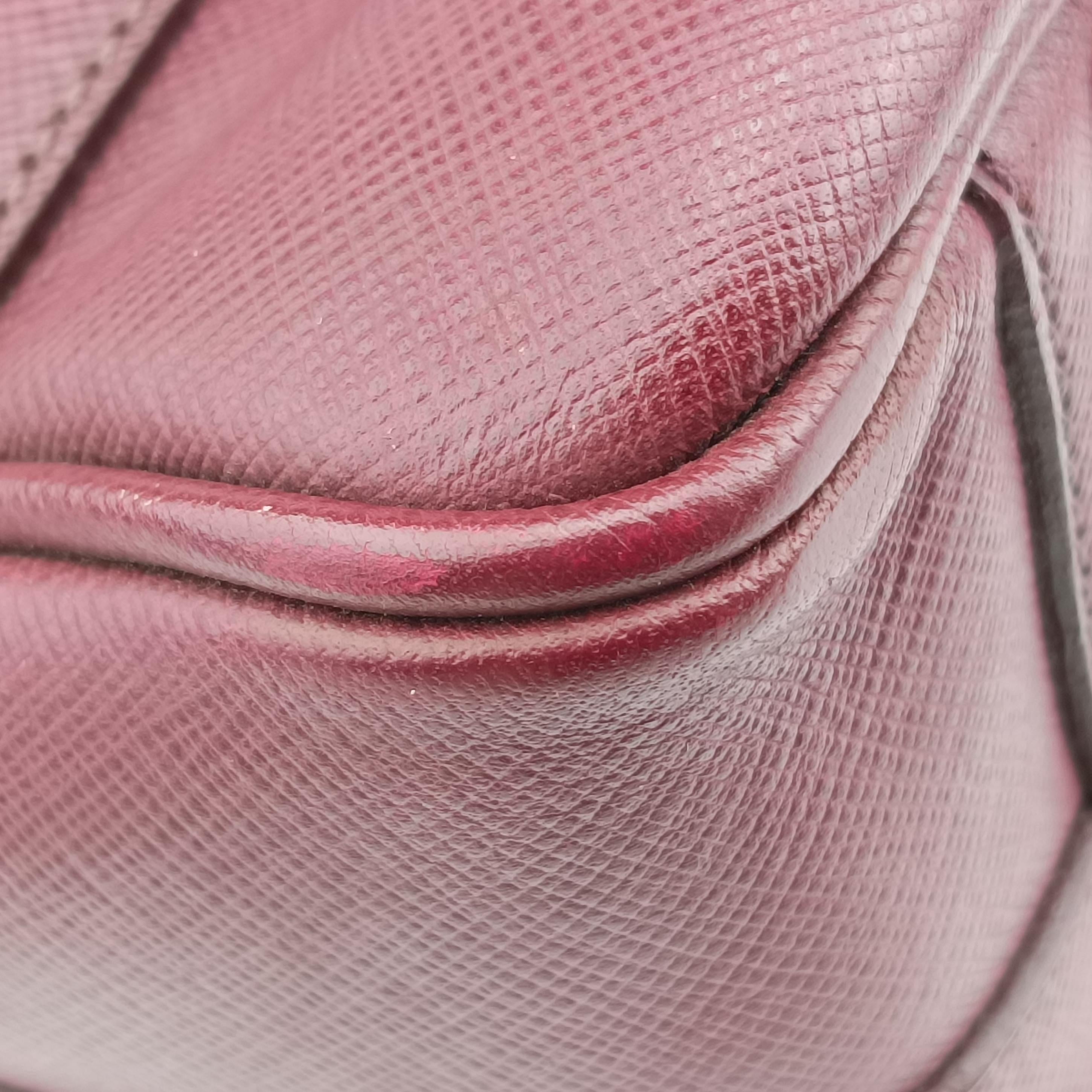 Pre-owned Prada Business Briefcase Burgundy SAFFIANO Leather 2VE011 handbag | stylenewstar