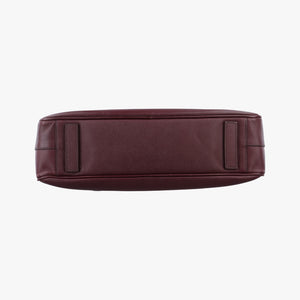 Pre-owned Prada Business Briefcase Burgundy SAFFIANO Leather 2VE011 handbag | stylenewstar