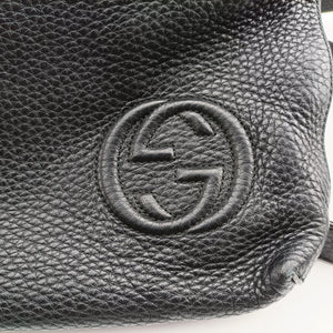 Pre-owned Gucci Interlocking G Logo Soho Messenger Black Leather 322059 shoulderbag | stylenewstar