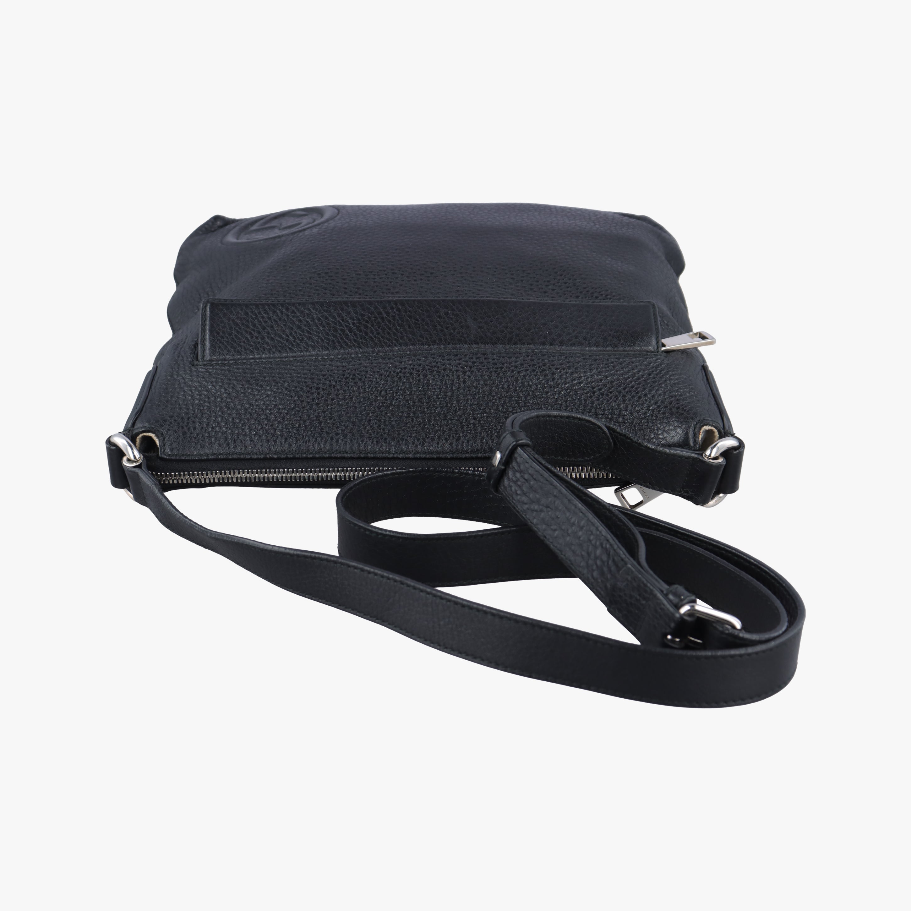 Pre-owned Gucci Interlocking G Logo Soho Messenger Black Leather 322059 shoulderbag | stylenewstar