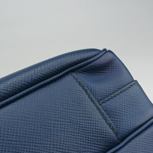 Pre-owned Prada NERO Blue SAFFIANO leather VA1066 shoulderbag | stylenewstar