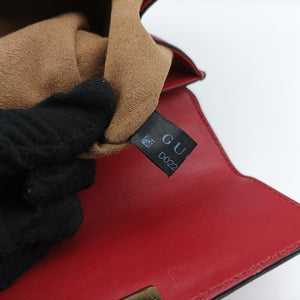 Pre-owned Gucci Padlock beige×red×pink PVC coated canvas×Leather 409487 shoulderbag | stylenewstar