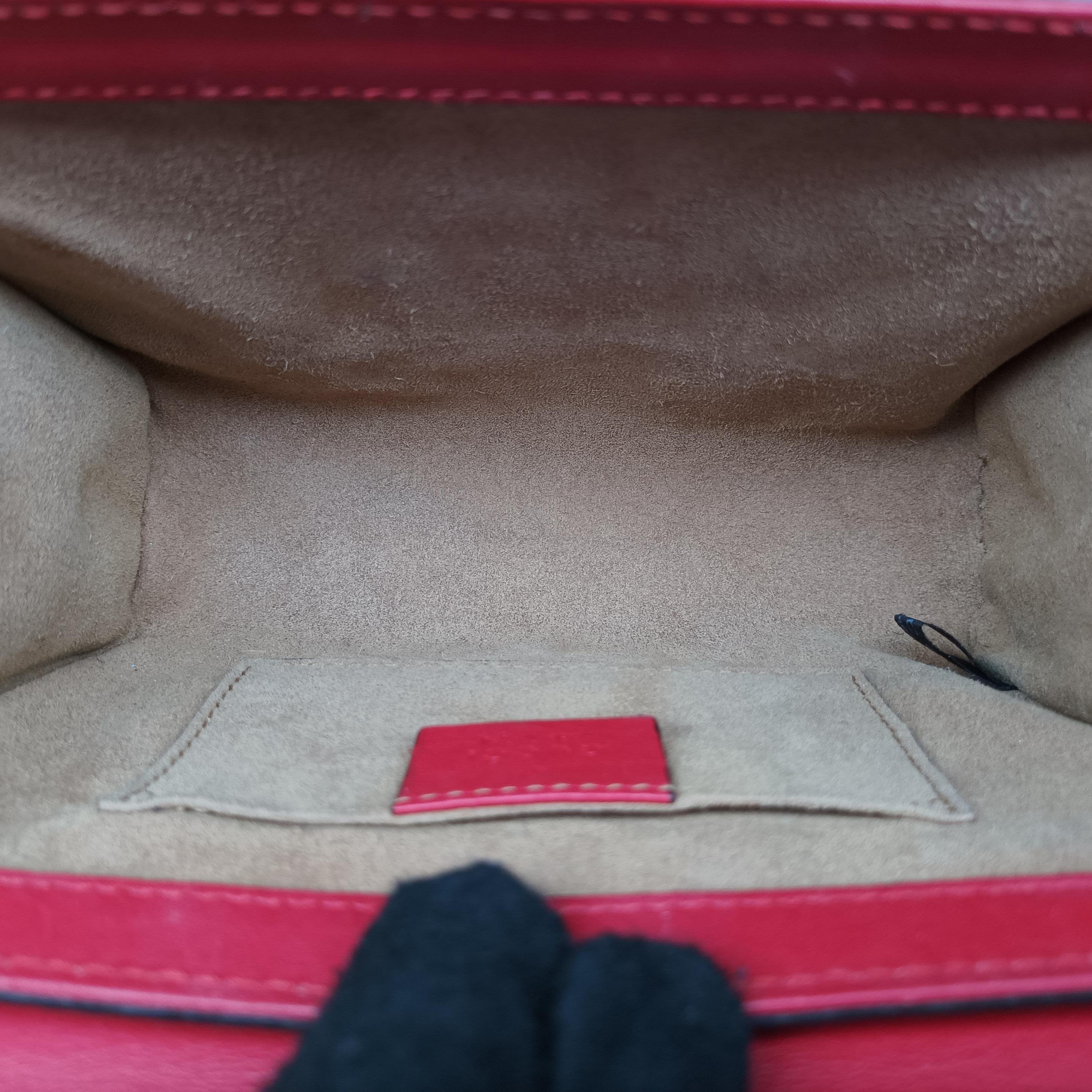 Pre-owned Gucci Padlock beige×red×pink PVC coated canvas×Leather 409487 shoulderbag | stylenewstar