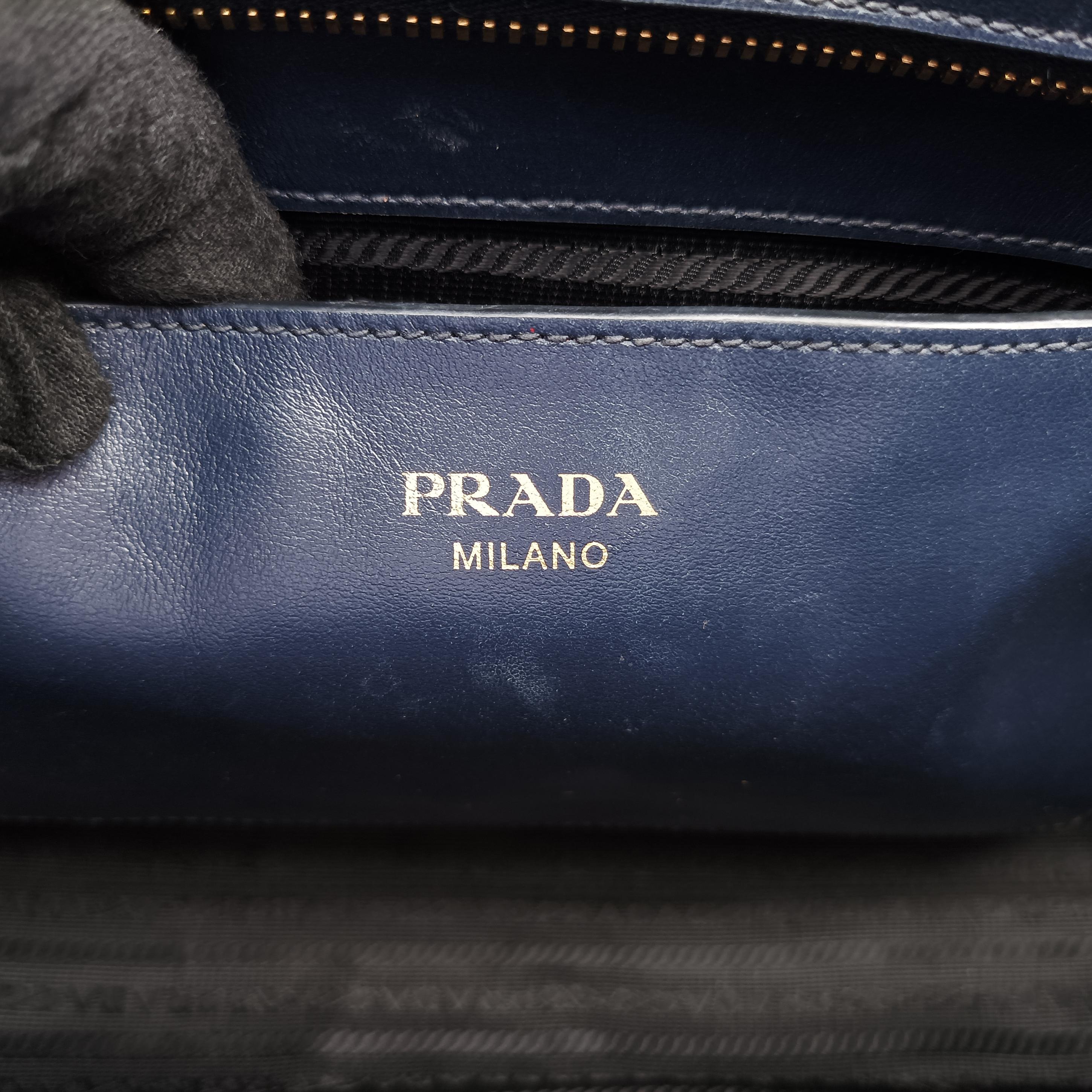 Secondhand Prada Monochrome Navy SAFFIANO Leather 1BA113 shoulderbag | stylenewstar