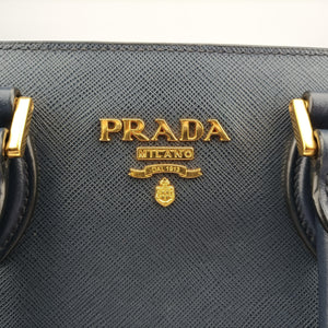Secondhand Prada Monochrome Navy SAFFIANO Leather 1BA113 shoulderbag | stylenewstar