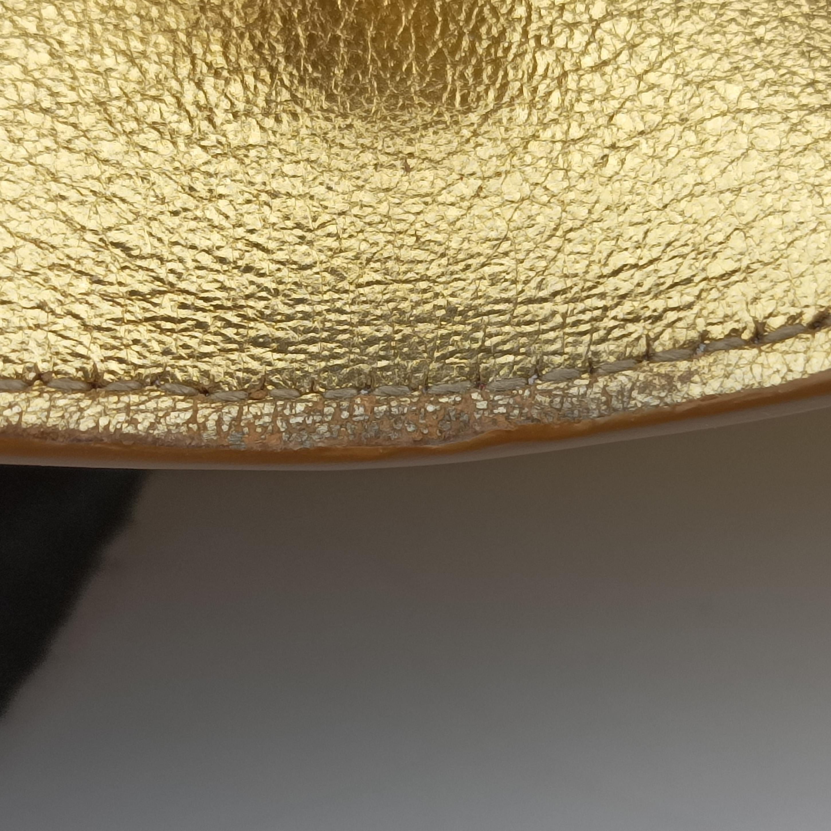 Pre-owned Yves Saint Laurent KATE Golden Leather 377829 shoulderbag | stylenewstar