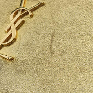 Pre-owned Yves Saint Laurent KATE Golden Leather 377829 shoulderbag | stylenewstar