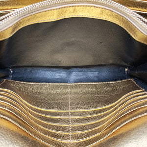 Pre-owned Yves Saint Laurent KATE Golden Leather 377829 shoulderbag | stylenewstar