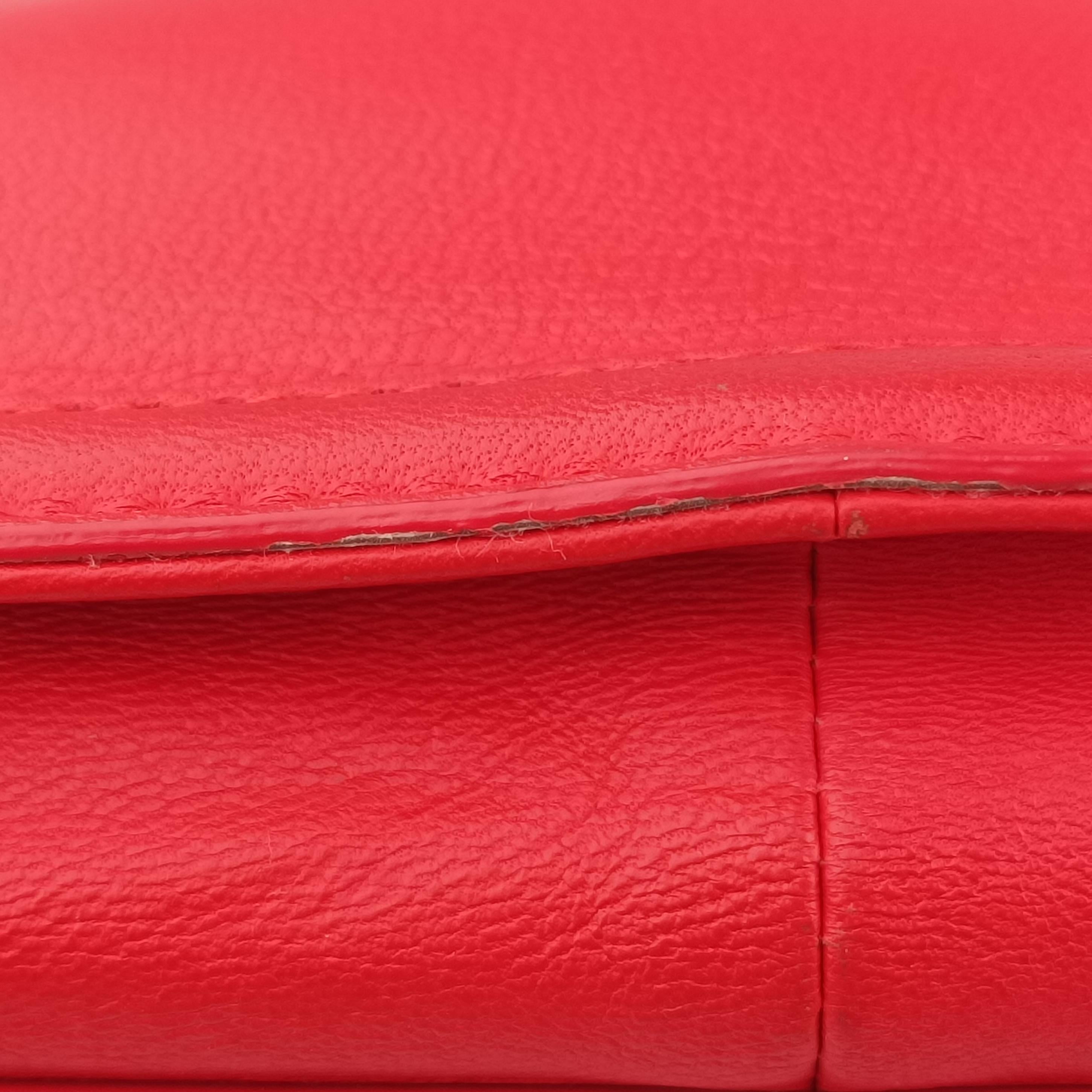 Pre-owned Bottega Veneta Intrecciato Nappa Rialto Red Leather  shoulderbag | stylenewstar