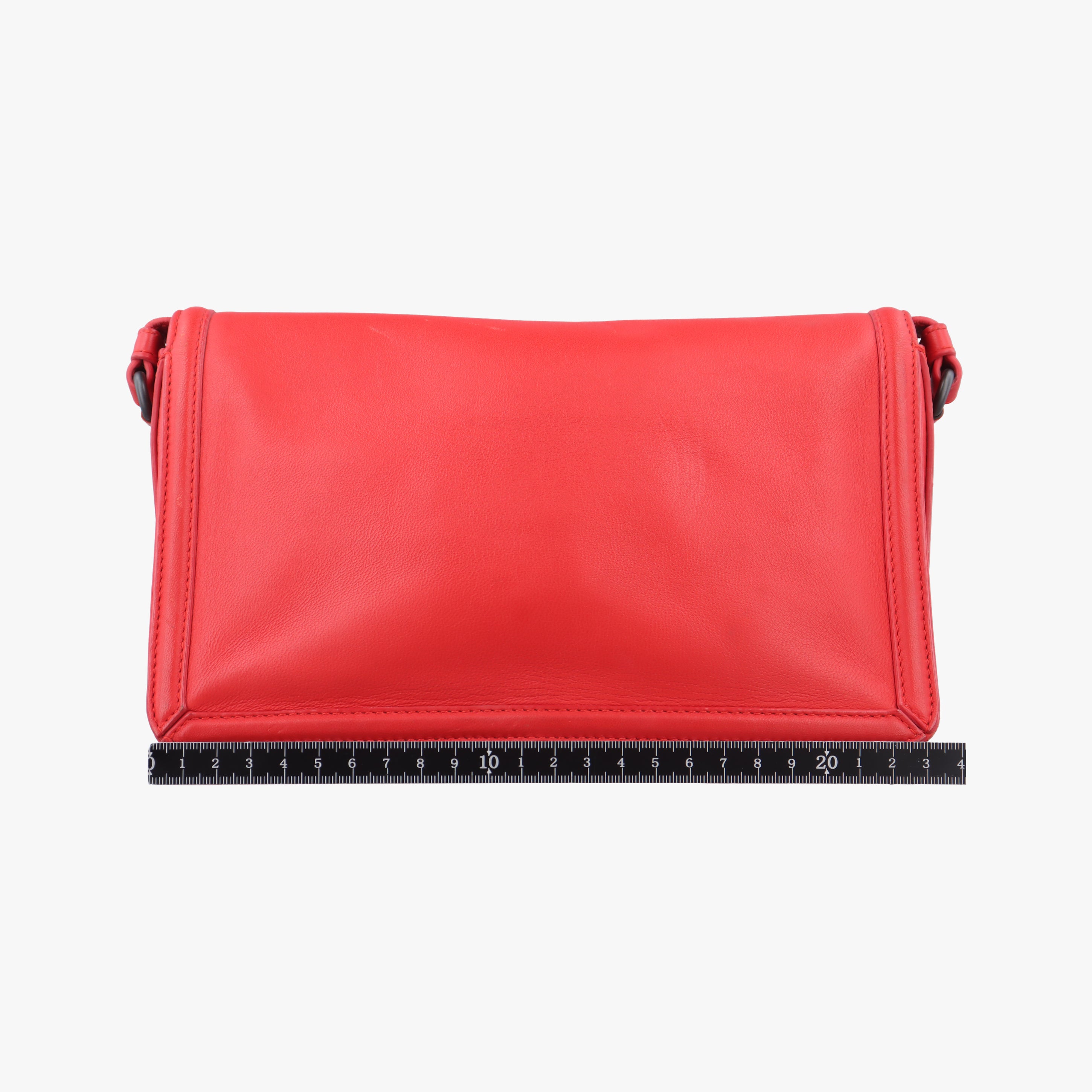 Pre-owned Bottega Veneta Intrecciato Nappa Rialto Red Leather  shoulderbag | stylenewstar