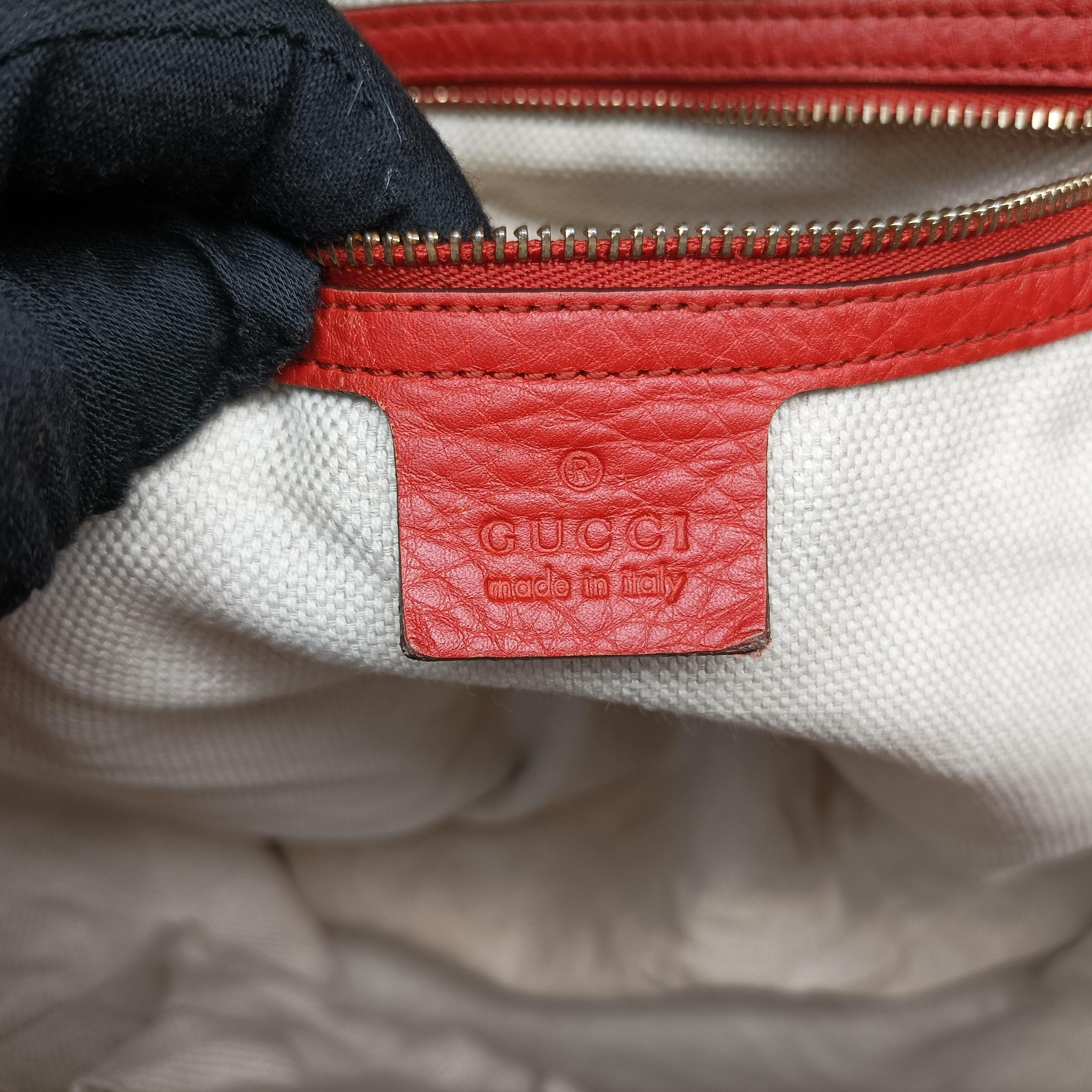 Pre-owned Gucci Soho Red Leather 282309 shoulderbag | stylenewstar