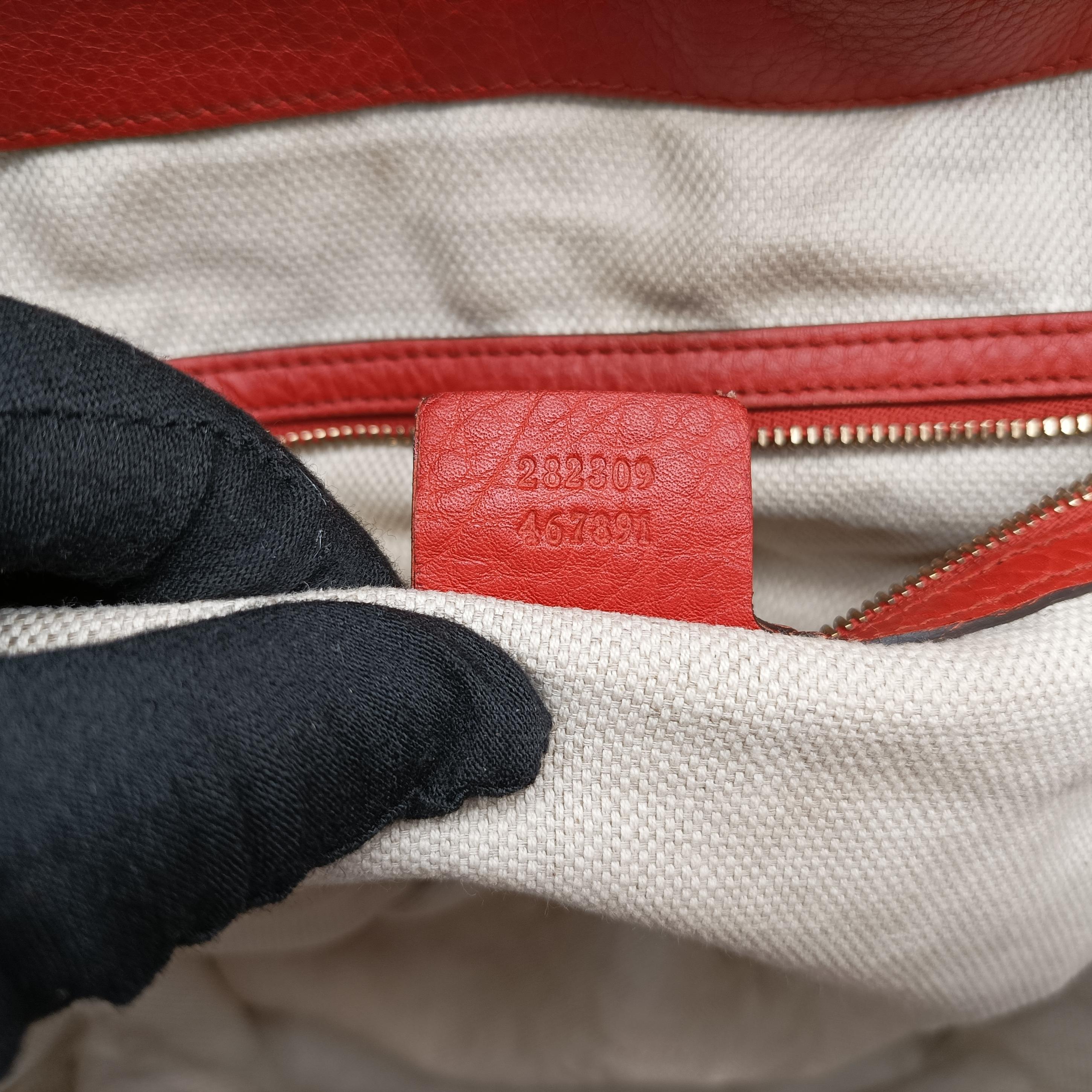 Pre-owned Gucci Soho Red Leather 282309 shoulderbag | stylenewstar