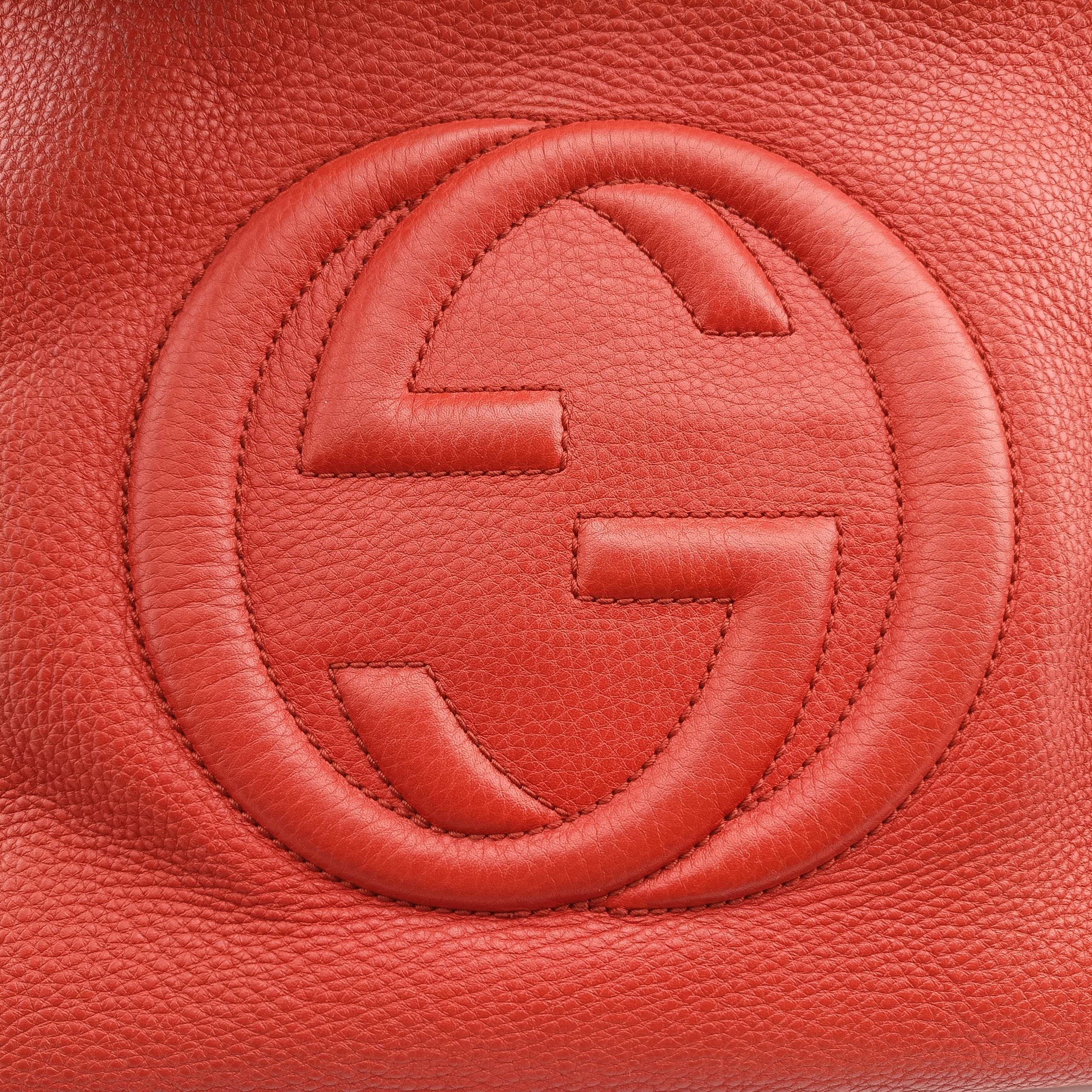Pre-owned Gucci Soho Red Leather 282309 shoulderbag | stylenewstar