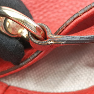 Pre-owned Gucci Soho Red Leather 282309 shoulderbag | stylenewstar