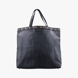 Pre-owned Gucci Horsebit pattern studs Black Leather 286304 handbag | stylenewstar